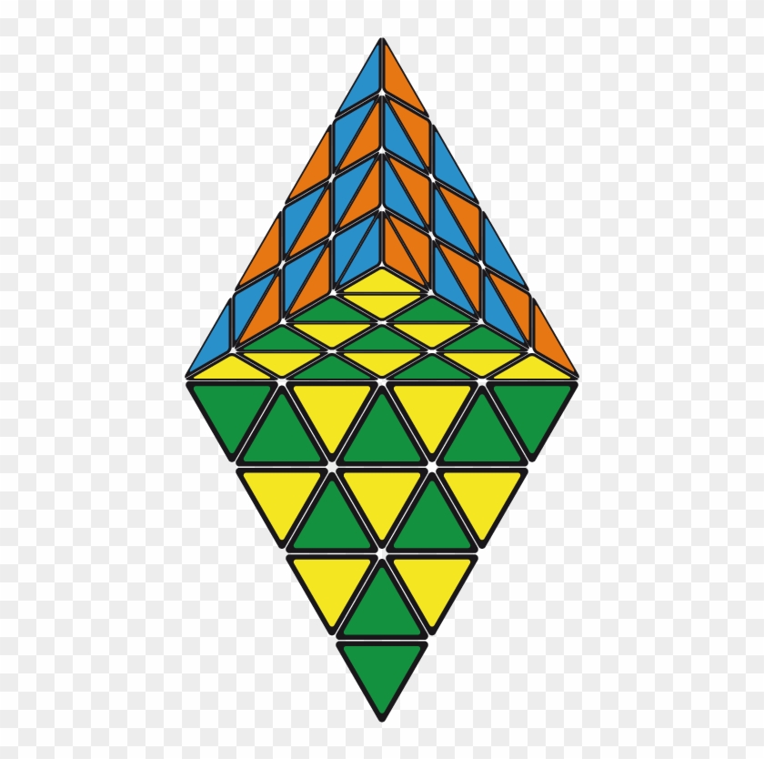 4 Checkered Hexagons Clipart #1916676