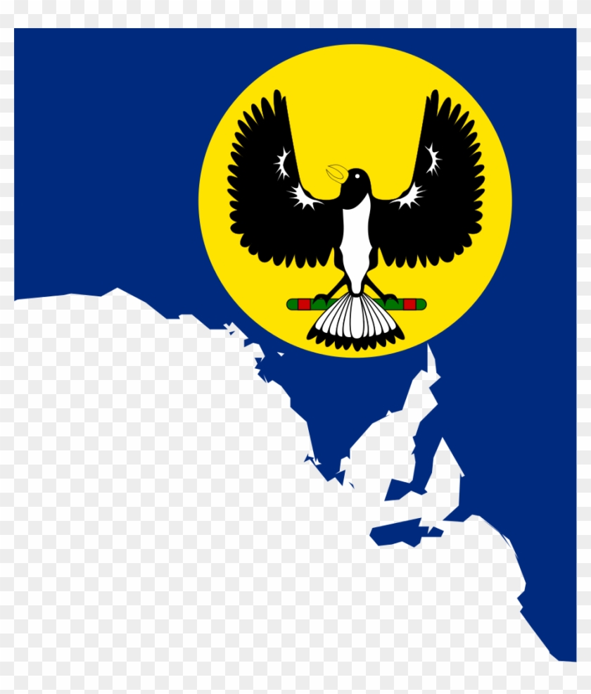 Flag-map Of South Australia Clipart