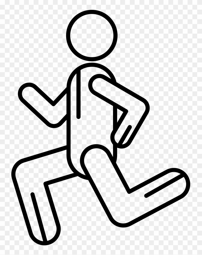 Man Running Comments - Line Art Clipart #1917089