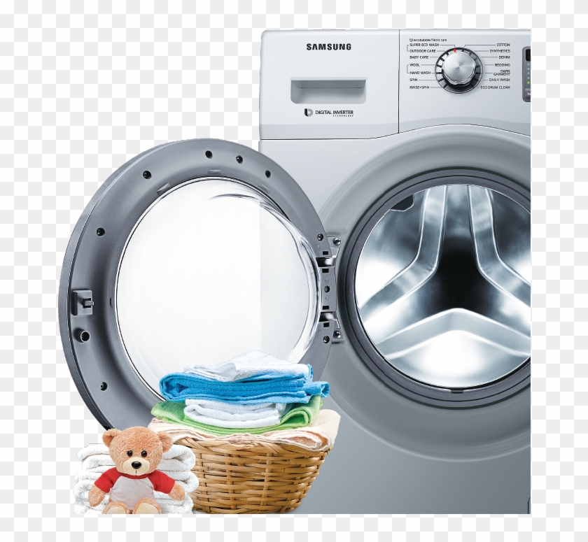 Washing Machine Png - Samsung Wf602u0bhsd Tl 6.0 Kg Front Loading Washing Clipart