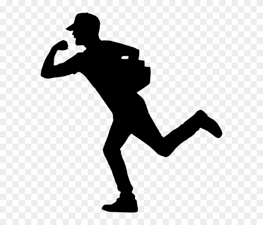 Free Photo Silhouette Delivery Man Fast Running Fast - Delivery Man Silhouette Clipart
