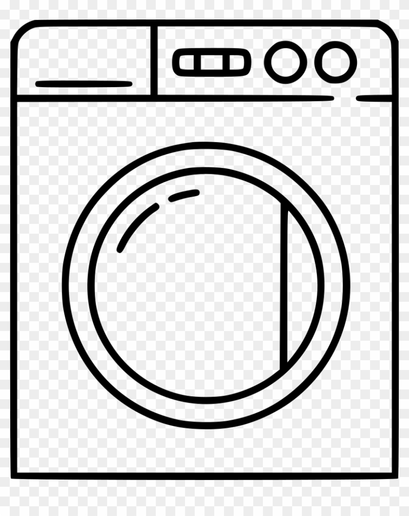 Washing Machine Comments - Washing Machine Line Icon Clipart #1917338