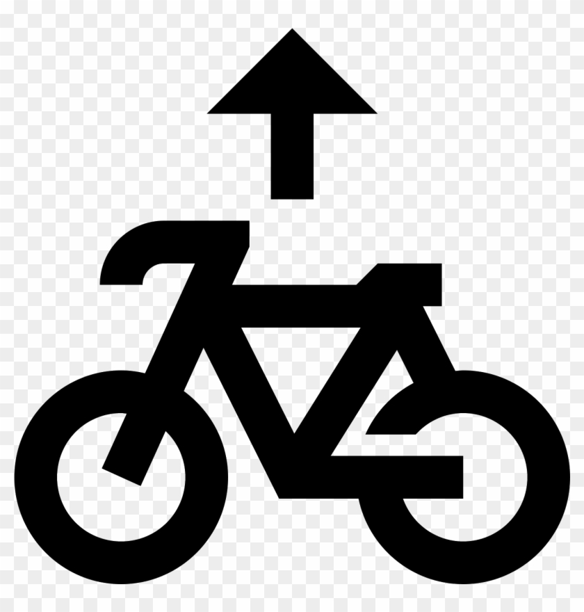 Bike Path Icon - Carril Bici Icono Clipart