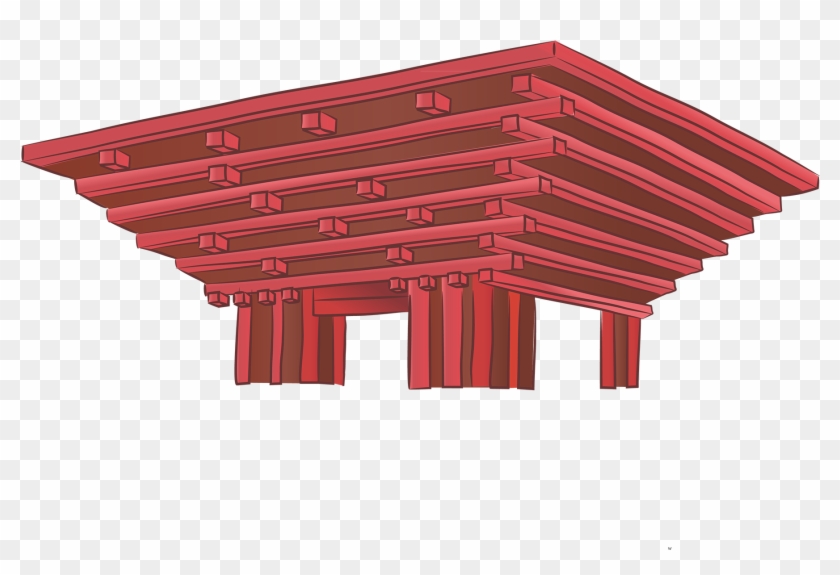 China Pavilion Red Sign Sights Png And Vector Image - Shed Clipart #1918097