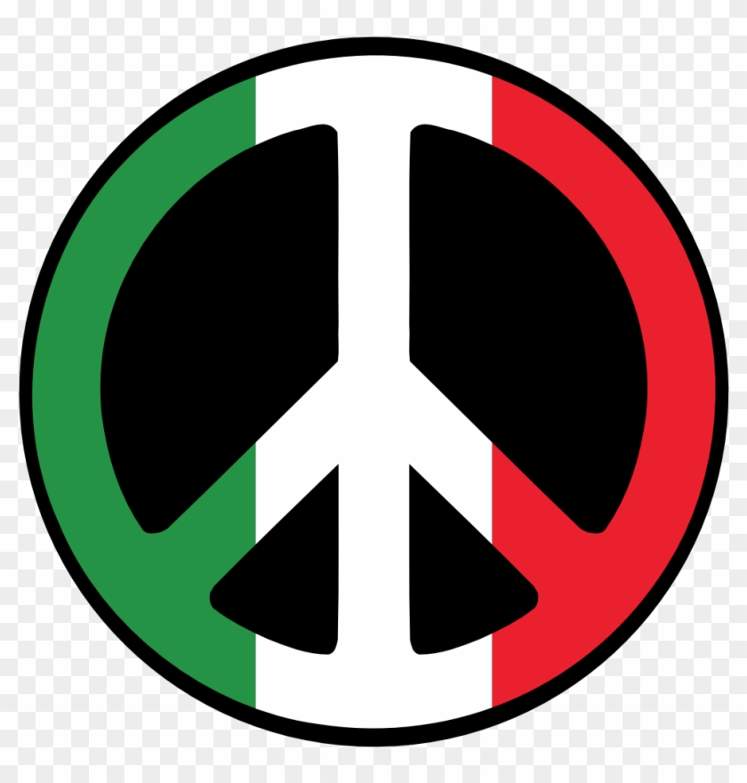 Italy Logo Clipart Best - Peace Sign Red Yellow Green - Png Download