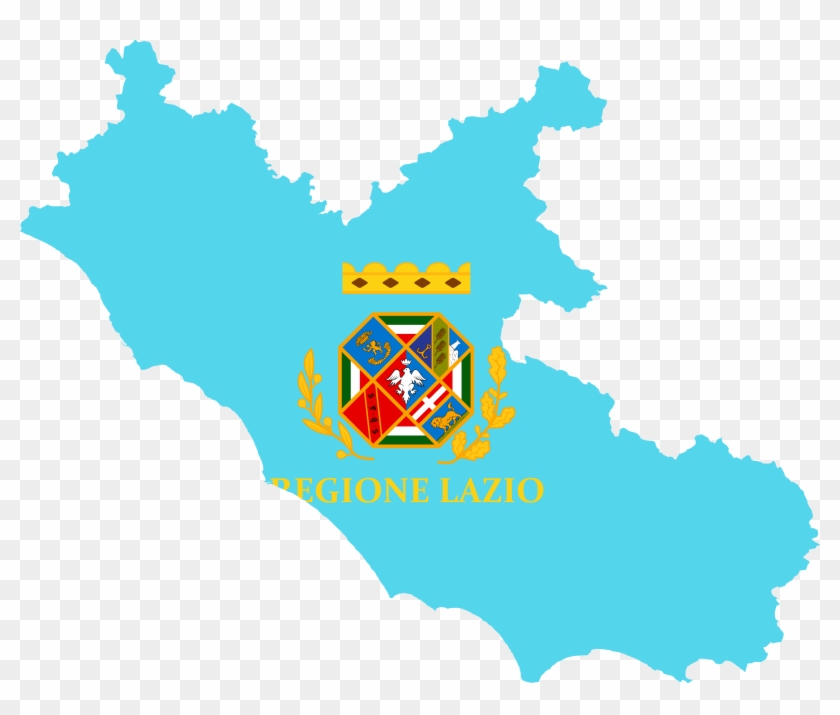 Flag Map Of Lazio - Suddivisione Del Lazio Clipart #1918656