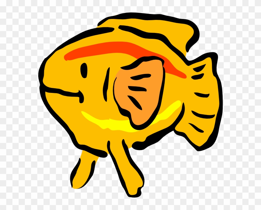 Yellow Fish Svg Clip Arts 594 X 596 Px - Fish Clip Art - Png Download #1919138