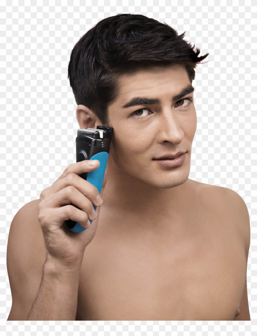 Man With Hair Trimmer Png - Man Shaving Png Clipart