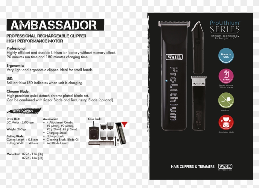 Wahl Professional Clippers & Trimmers - Gadget - Png Download #1919889