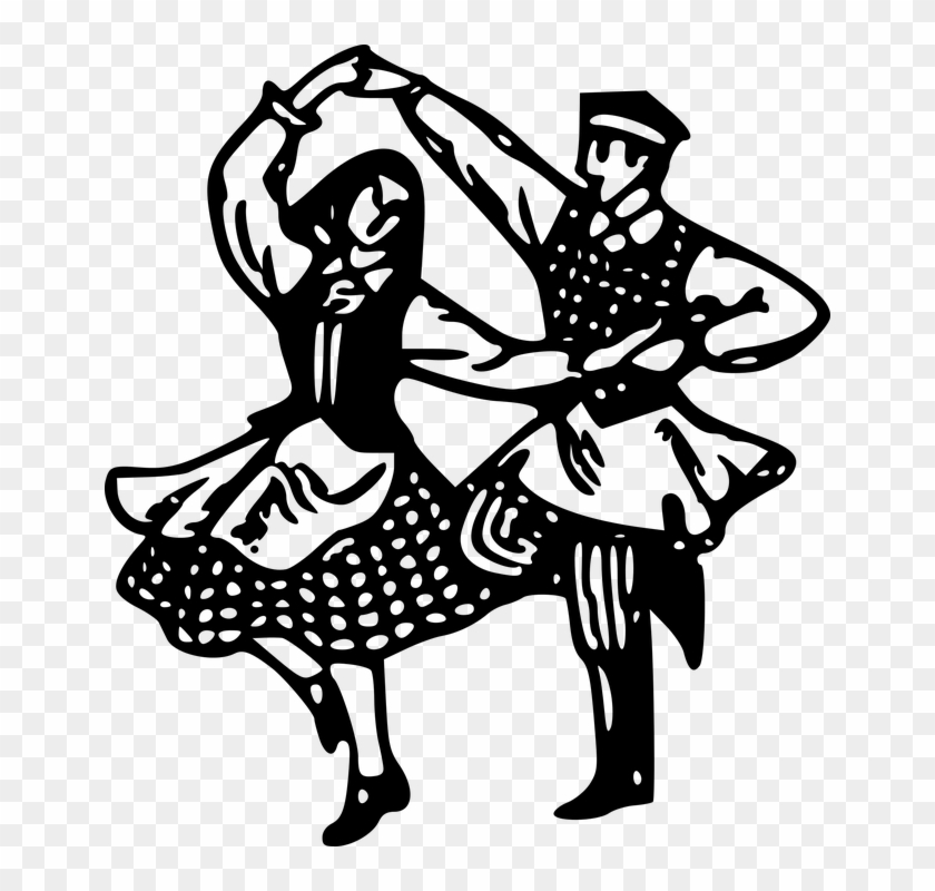 Morris Dancing At The Rose & Crown Banner Transparent - Folk Dance Clipart Black And White - Png Download #1920094