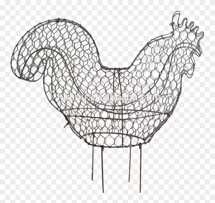 Topiary Shapes Gardening Decoration Metal - Rooster Clipart #1920387