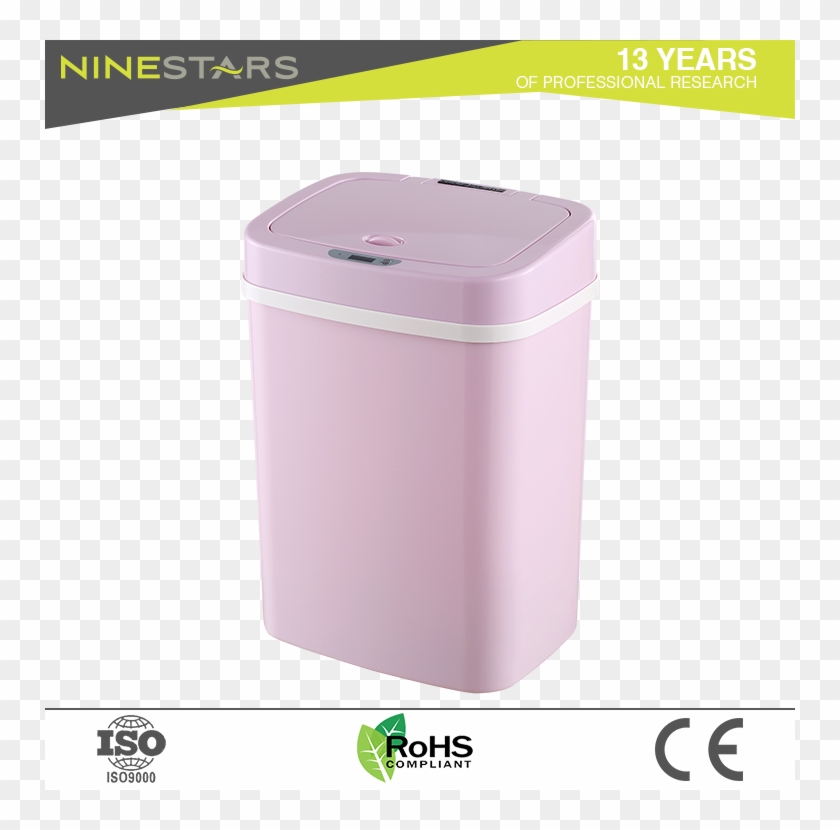 Ninestars 12l Plastic Pink Baby Use Sensor Trash Can - Washing Machine Clipart #1920773