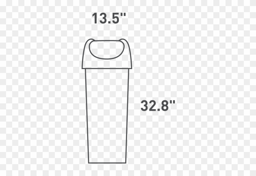 60 Litre, Swing Lid Bin, Black Plastic Clipart #1921084