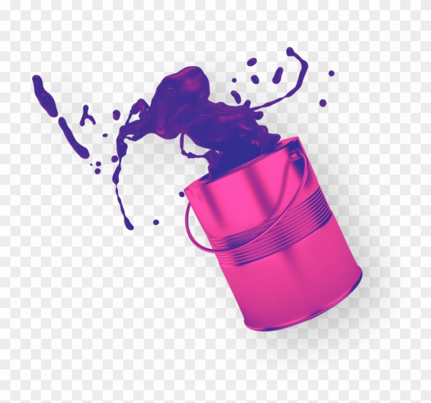 Paint Can With Paint Splashing Out Of It Clipart #1921411