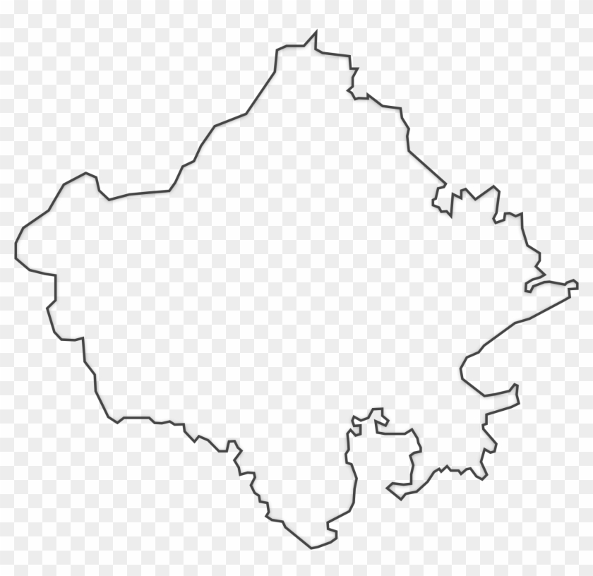 Rajasthan Map Png - Line Art Clipart