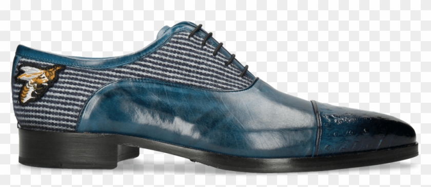 Oxford Shoes Lance 23 Ostrich Mid Blue Bee Patch Clipart #1921947
