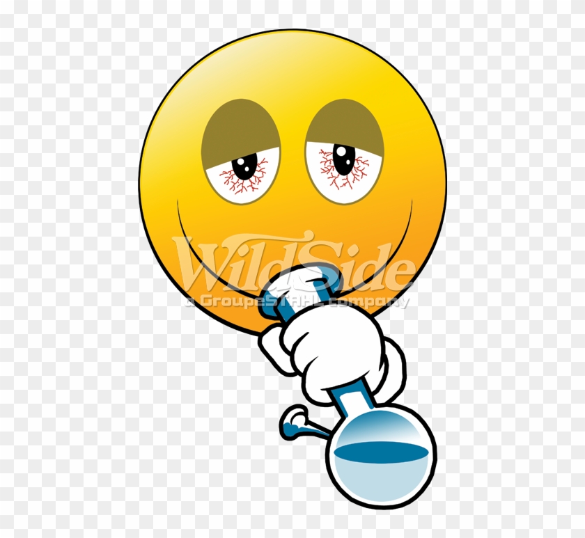 Emoji Smoking Bong Light/dark Garments Only - Smoking A Bong Cartoon Clipart