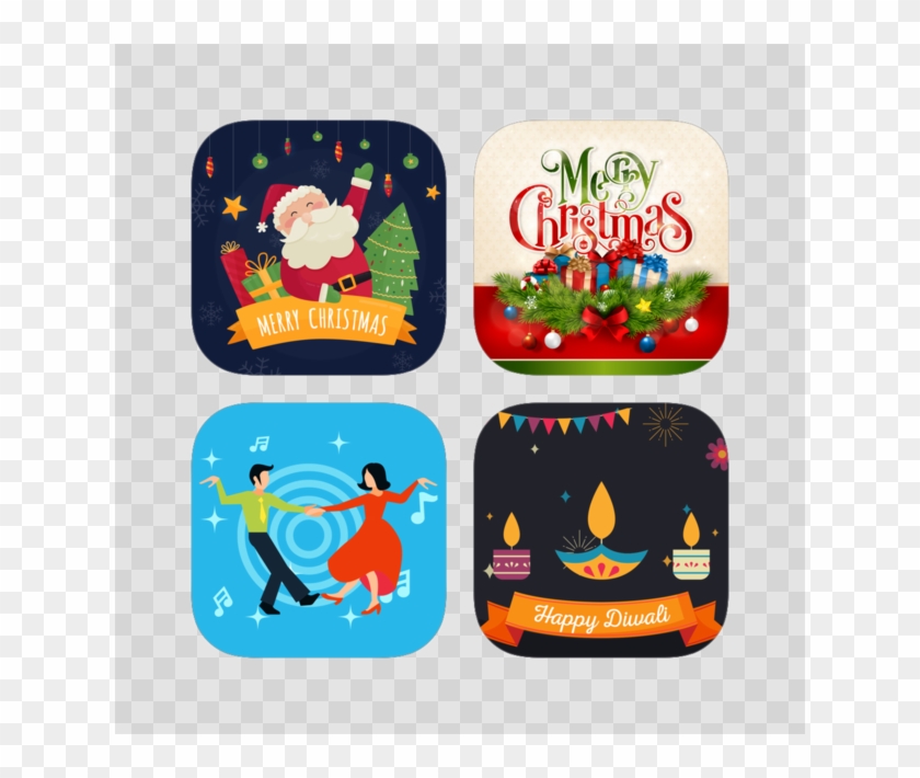 Christmas With Night Party Stickers 4 Clipart #1923159