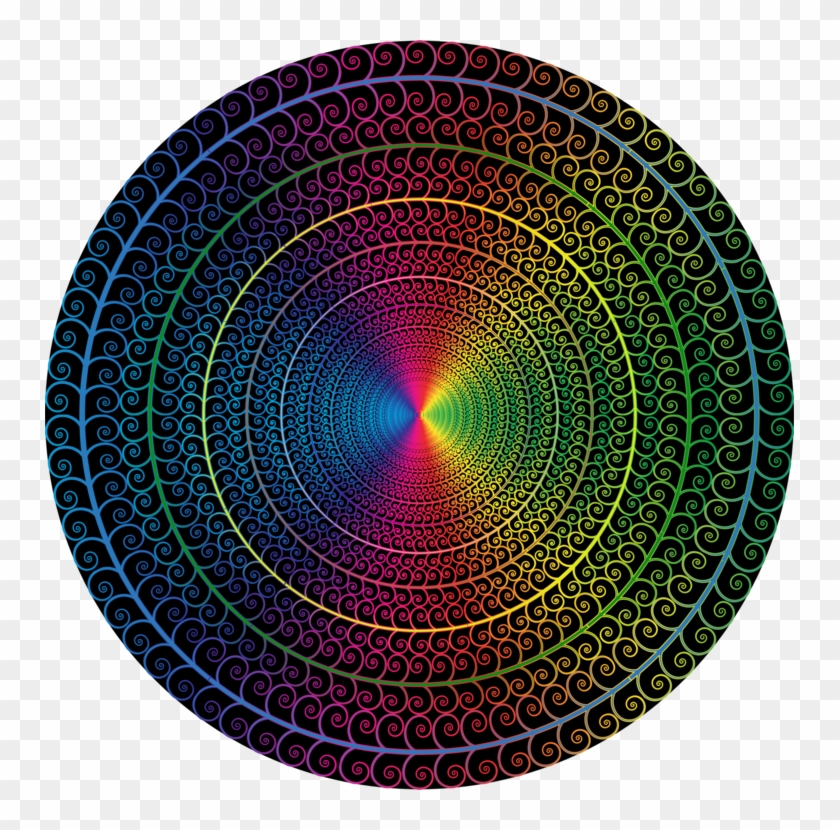 Circle Spiral Computer Icons Rainbow Tree Clipart #1923411