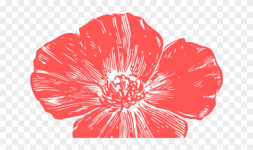 Peach Flower Clipart Pastel Flower - Golden Poppy Clipart - Png Download