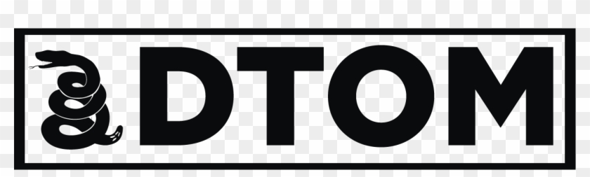 Dtom Logo Black W Snake - Circle Clipart