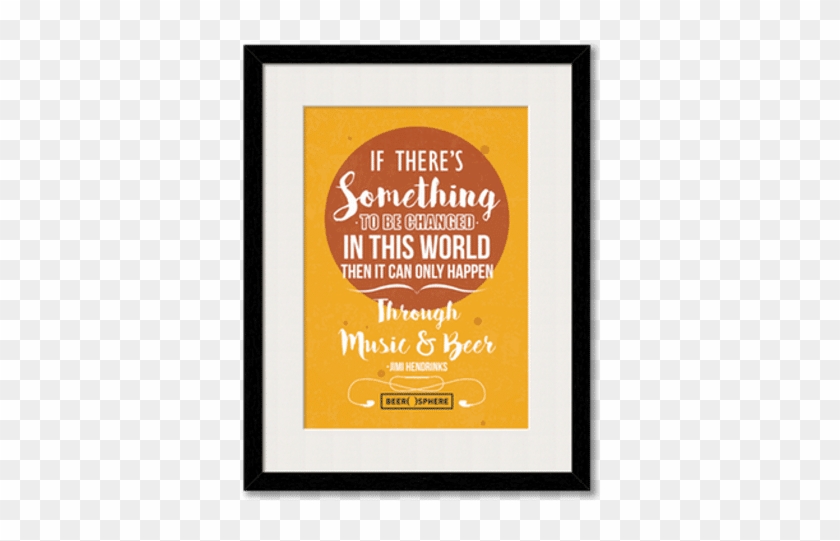 Music & Beer Framed Wall Art With Border Black - Poster Clipart