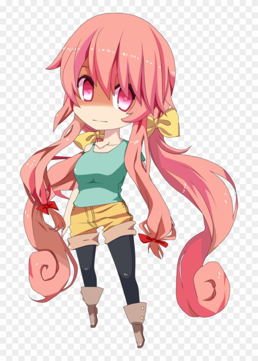 Yandere Yuno Gasai Mirainikki Pelorosa Chibi Yuno The - Mirai Nikki Chibi Png Clipart