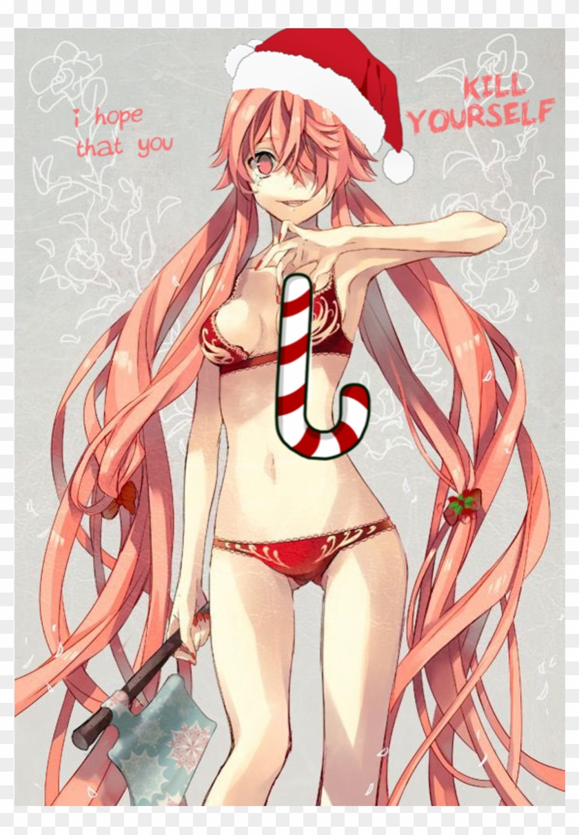 Gasai Yuno Christmas - Future Diary Yuno Sexy Clipart