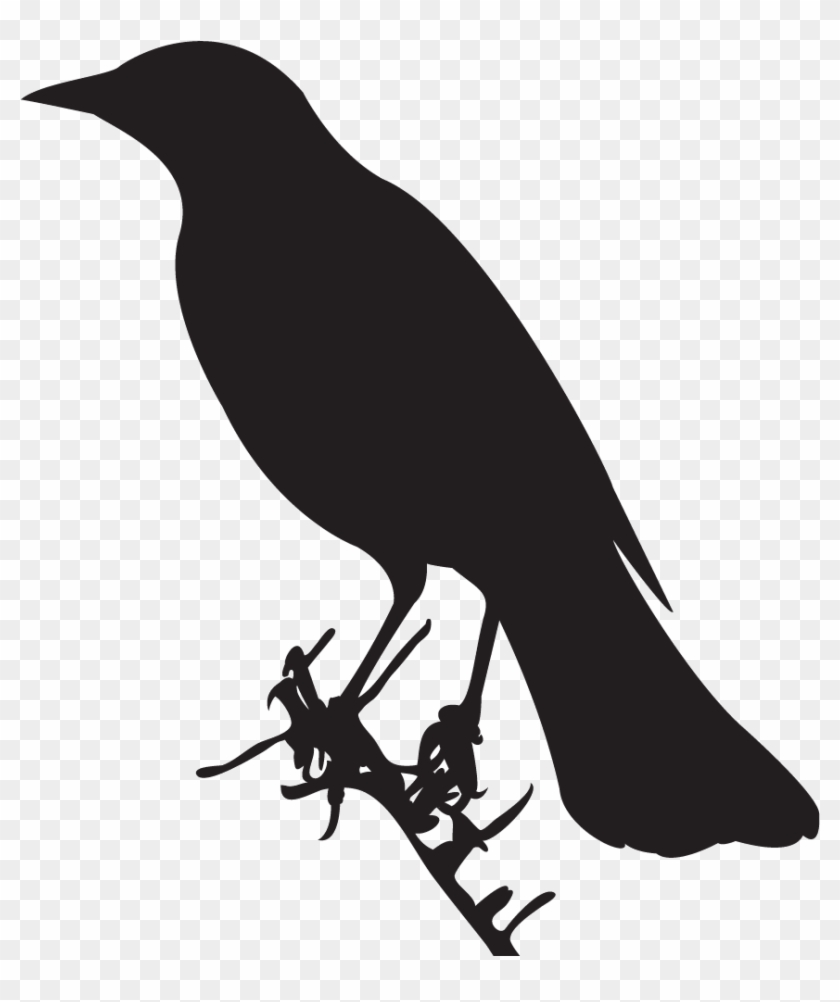 Yellow-headed Blackbird - Red Winged Blackbird Silhouette Clipart