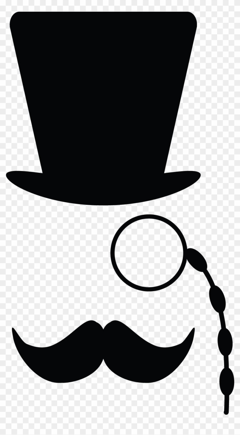 Monocole Gentleman Wall Art Decal - Gentleman Monocle Clipart