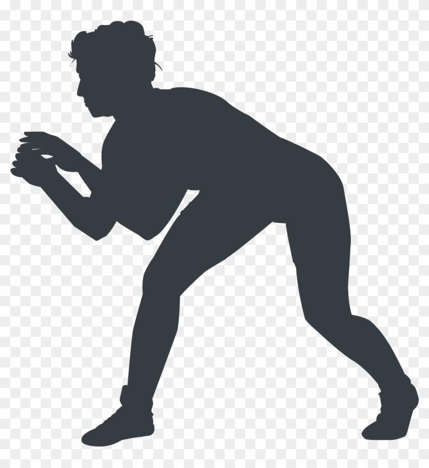 Athlete Silhouette - Silhouette Clipart
