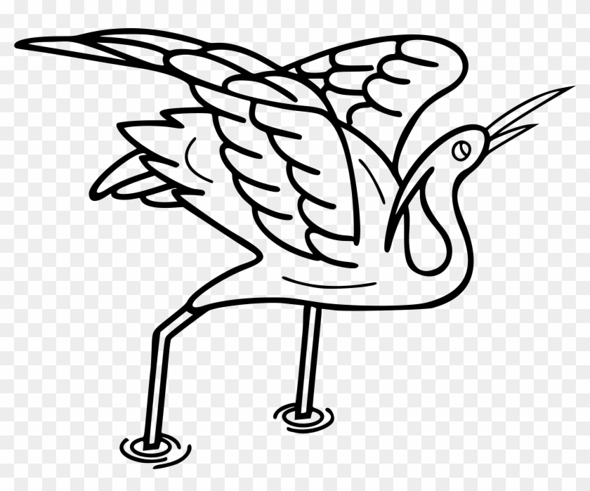 This Free Icons Png Design Of Wading Bird - Line Art Clipart #1926669