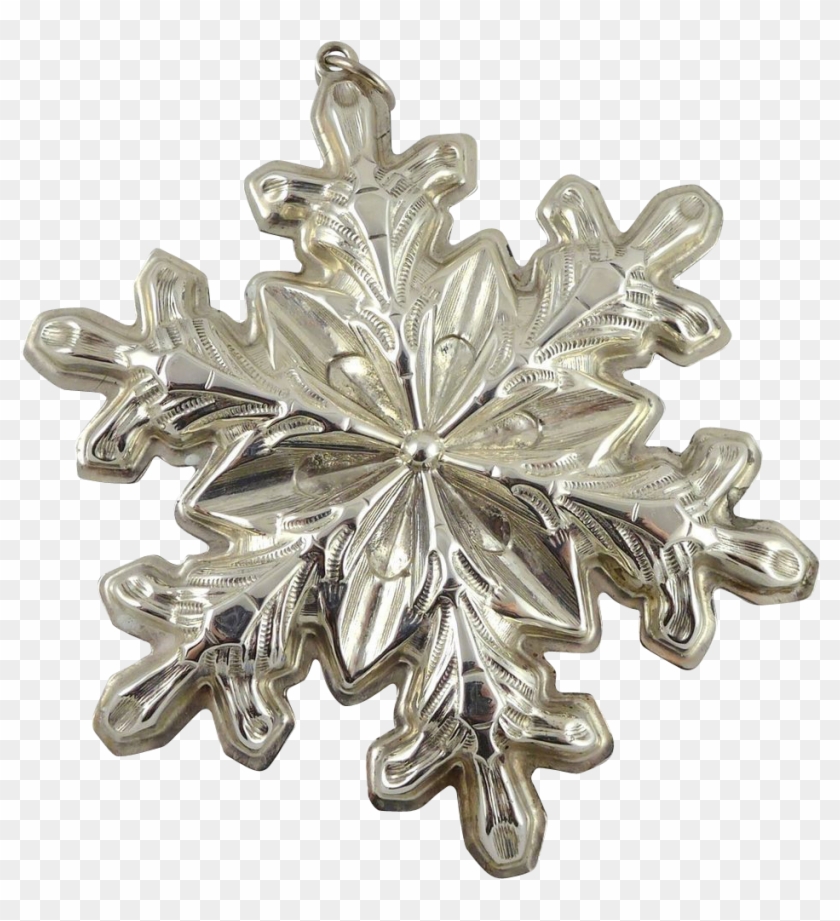 Gorham Sterling Silver Snowflake Christmas Ornament Clipart #1926737
