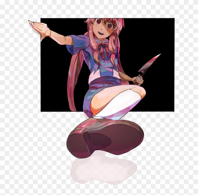 Gasai Yuno Drawn By Tsukigami Runa - Cartoon Clipart #1926888