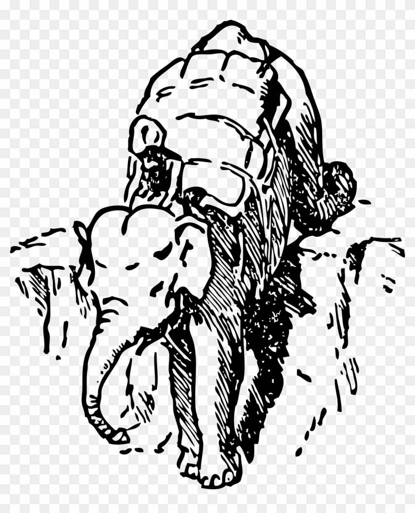 This Free Icons Png Design Of Down The Bank - Elephant Drawing Thai Clipart #1926926