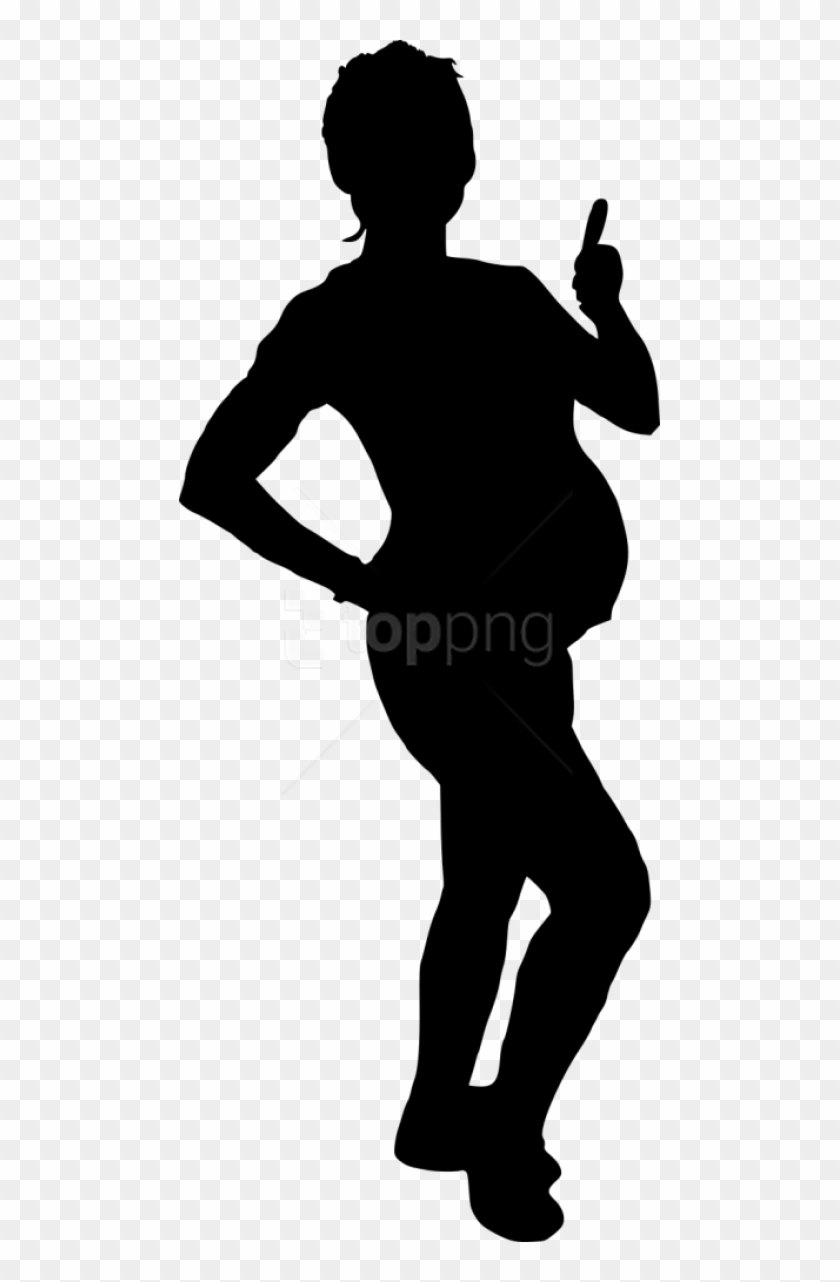 Free Png Pregnant Woman Silhouette Png Images Transparent - Taekwondo Kick Shadow Clipart