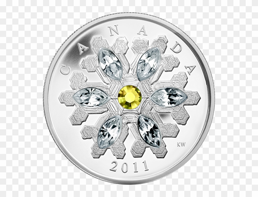 Canada 2011 20$ Topaz Snowflake Proof Silver Coin Clipart #1927396