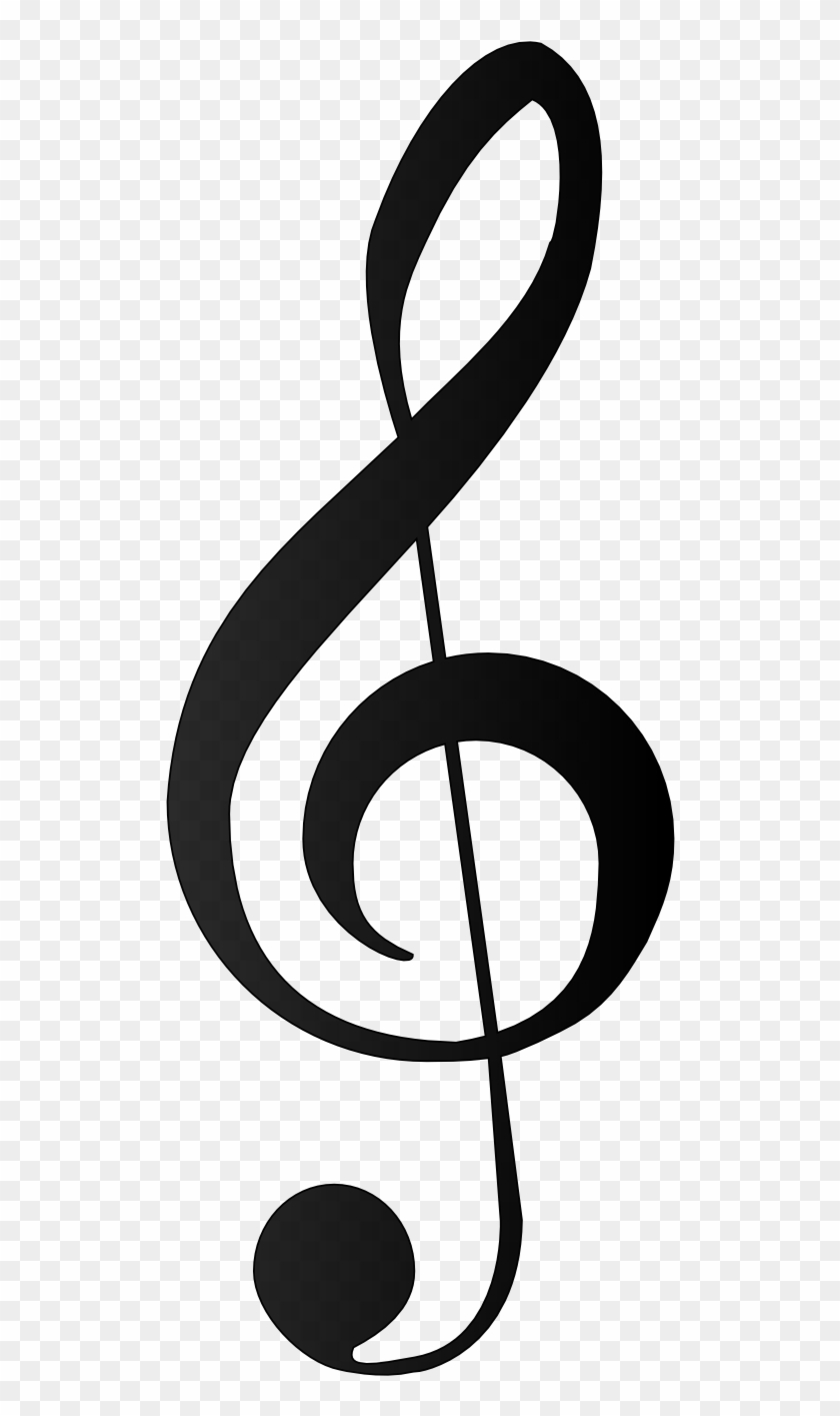 Tattoo Behind My Right Ear I Would - Treble Clef Notes Vector Clipart
