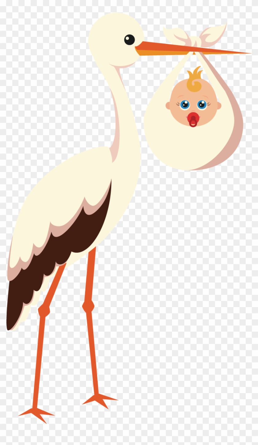 Stork Vector Pregnancy Png Royalty Free Stock - 送 子 鸟 卡通 Clipart #1927848
