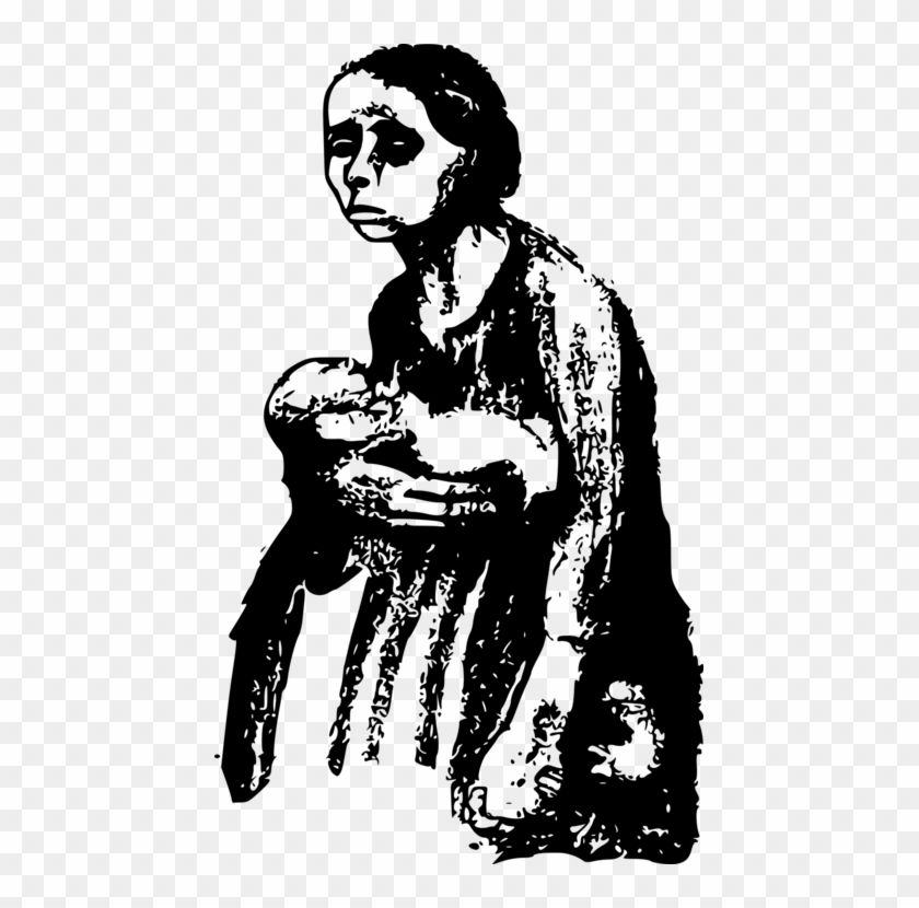447 X 750 6 - Sad Pregnant Woman Drawing Clipart #1927885