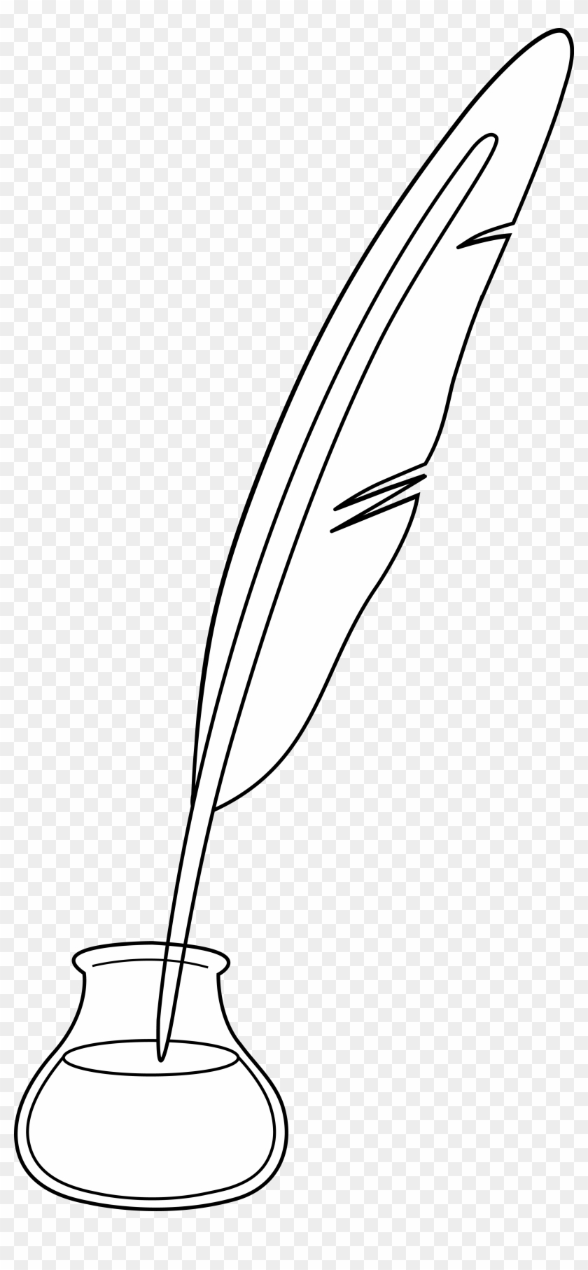Ink Clipart Old Pen - White Feather Pen Clipart - Png Download #1927984