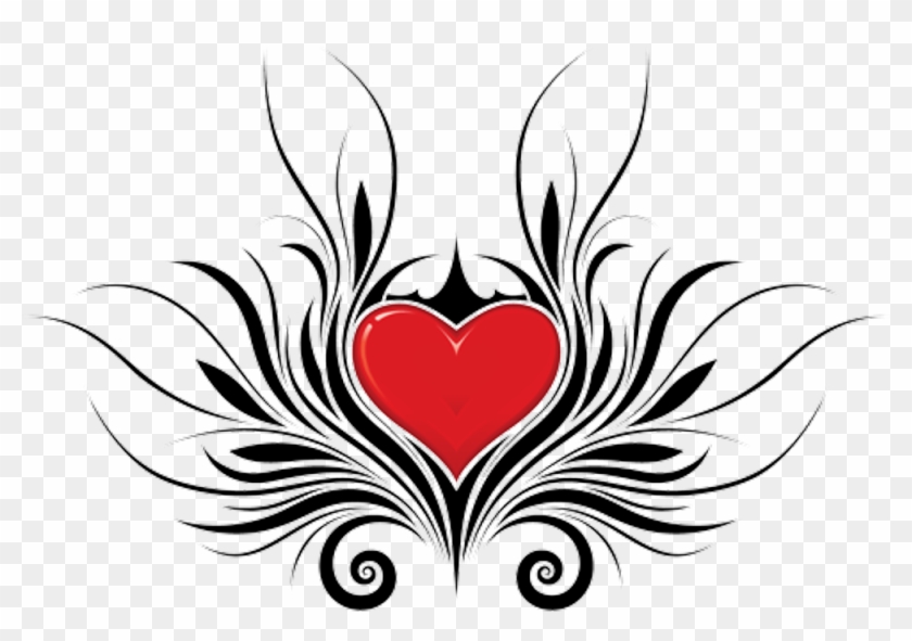 #hearts #heart #tattoo #tattoos #tribal #tribaltattoo - Tattoo Png Full Hd Clipart