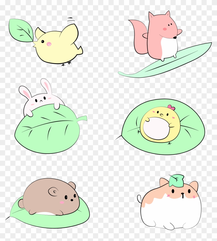 Mão Desenhada Vetor Passarinho Pequeno Esquilo Png - Cartoon Clipart