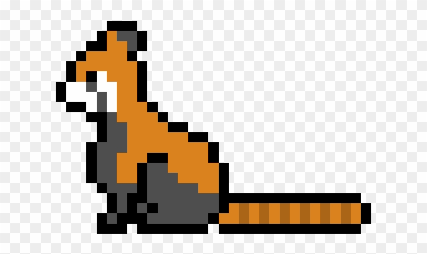 Pixel Red Panda Clipart