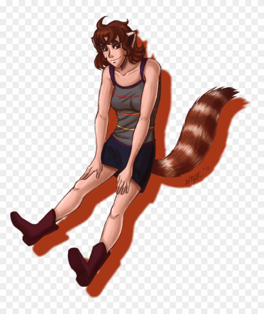 Red Panda Girl Clipart