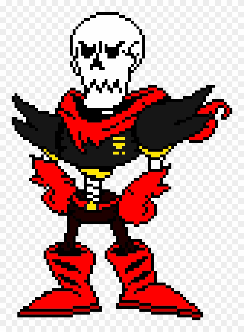 Underfell Papyrus - Horrortale Papyrus Pixel Clipart