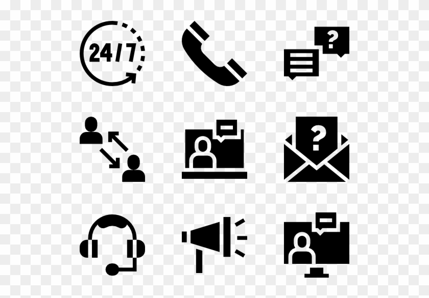 Call Center - Call Center Icon Set Png Clipart #1930825