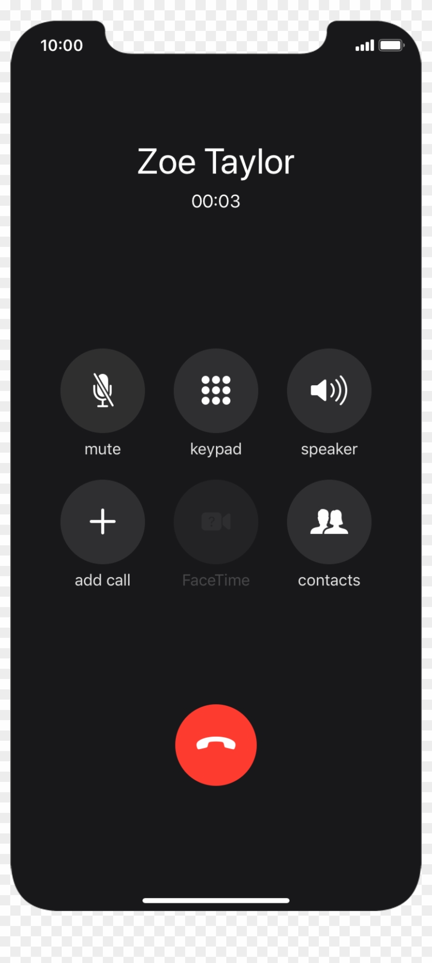 Tap The End Call Icon - Facetime Call From Baby Clipart