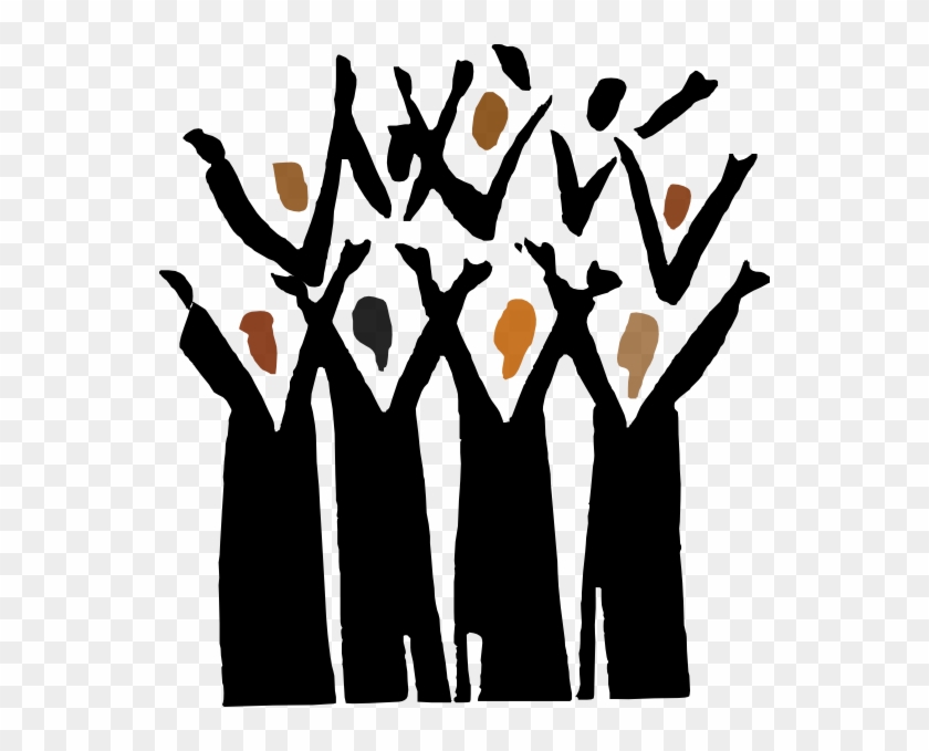 Small - Black Choir Clipart #1930951