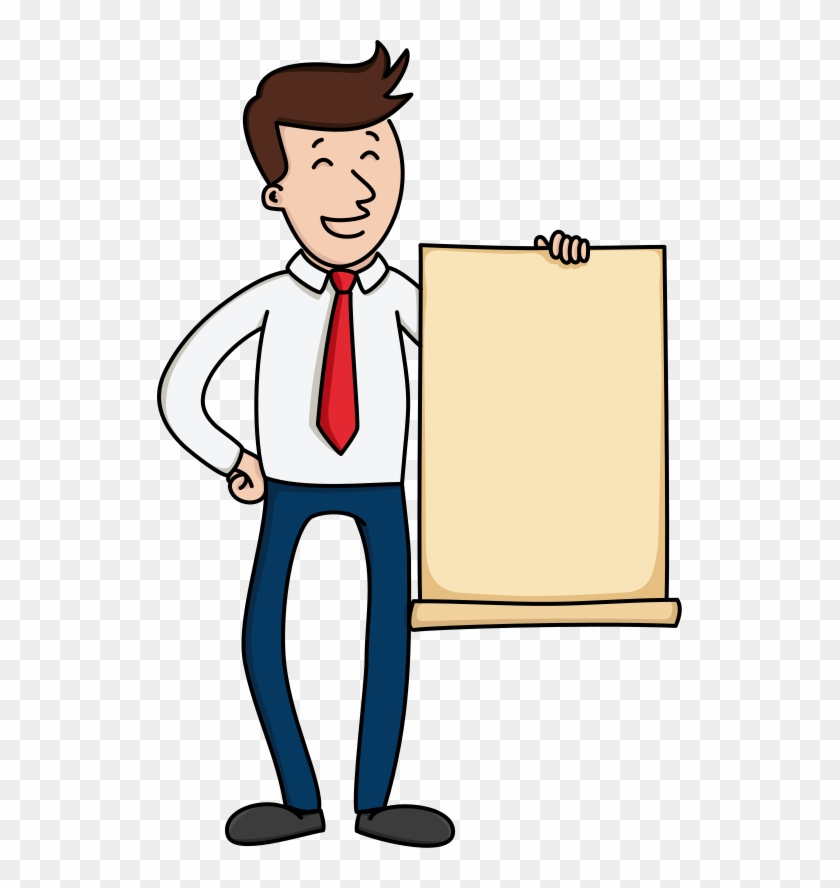 Man Holding Empty Papyrus Paper Svg Clipart